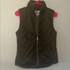 Old Navy Women's Quilted Vest - Dark Green